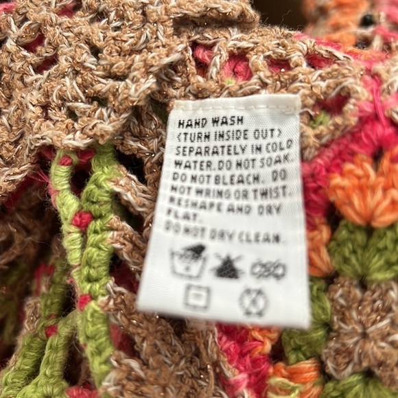 Marisa Christina Crochet Colorful Hippie Sweater Size Small - Picture 10 of 12